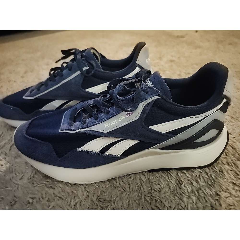 Size 7.5 - Reebok Classics Navy Blue Nylon GX4785